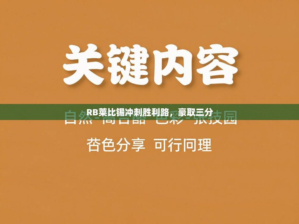 RB莱比锡冲刺胜利路，豪取三分